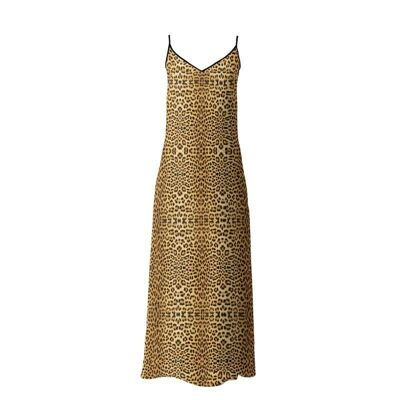 Leopard print designer Slip Dress