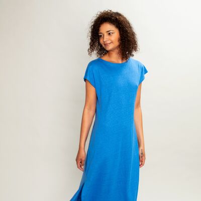 Isadora Dress Cornflower Blue Linen