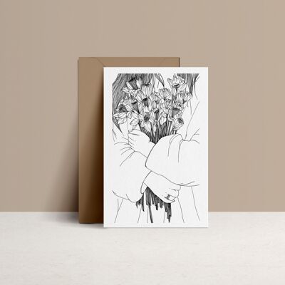 NARCISSUS RECONFRTANTE - double card and Kraft envelope