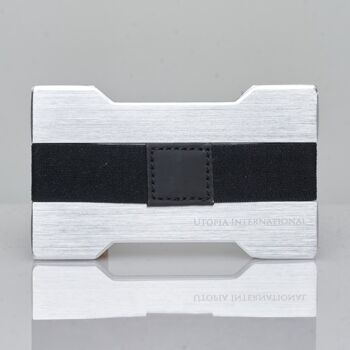 Portefeuille Utopia - Argent - Aluminium - Design Minimaliste RFID 1