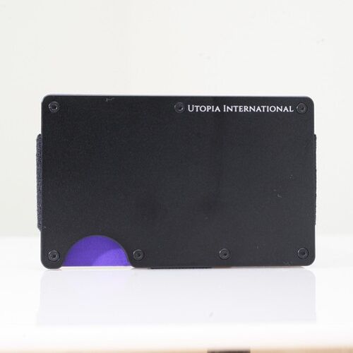 Utopia Wallet - Matte Black - Aluminium - RFID Minimalist Design I