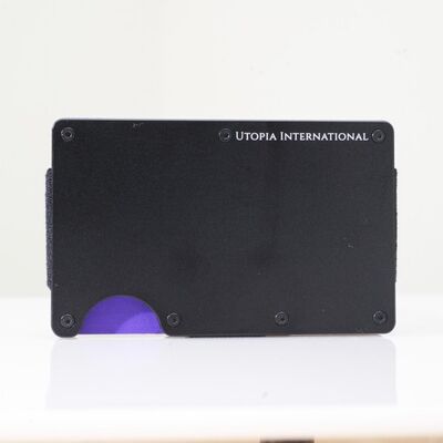 Cartera Utopia - Negro mate - Aluminio - Diseño minimalista RFID I