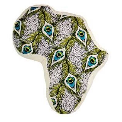 Africa shaped decorative pillow