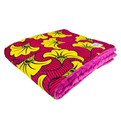Yellow Hibiscus  | African print toddler blanket & pillow set