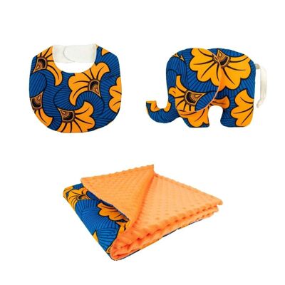 Orange Hibiscus | African print toddler gift set