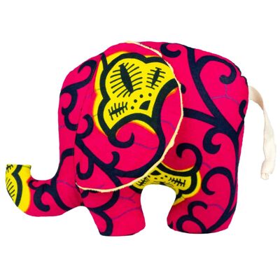 Lesedi Pink | African print soft elephant toy