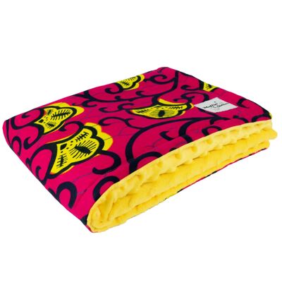 Leza Pink | African print newborn blanket & pillow set