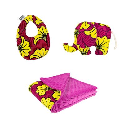 Yellow Hibiscus | African print baby shower gift