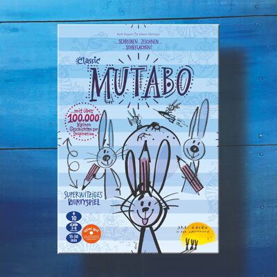 Mutabo Classic - creative, fun party game for ages 10 and up, writing and drawing game