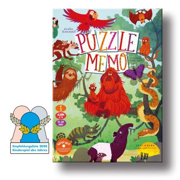 Puzzle Mémo - SECRET RAIN FOREST, jeu enfant en 4 langues à partir de 5 ans avec figurines en bois 2