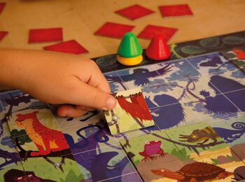 Puzzle Mémo - SECRET RAIN FOREST, jeu enfant en 4 langues à partir de 5 ans avec figurines en bois 11