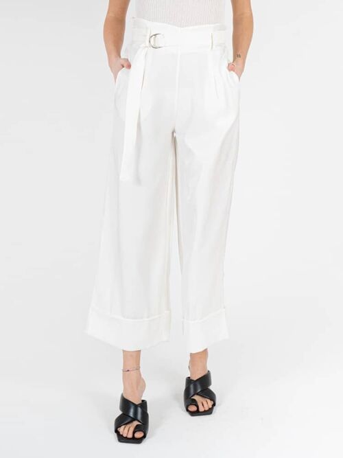 Wide Trousers with Belt MII-0P20439 - 01 -