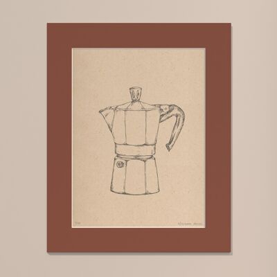 Drucken Moka mit Passepartout | 24cm x 30cm | Casa Otellic