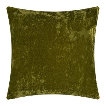Coussin velours olive
