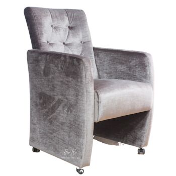 Fauteuil Denver Beige/taupe avec anneau 3