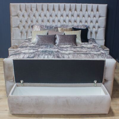 Capiton King Bed beige - 1.60cm
