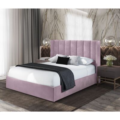 Marilynn Bed Single Plush Velvet Pink
