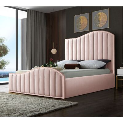 Magnifik Bed Single Plush Velvet Pink