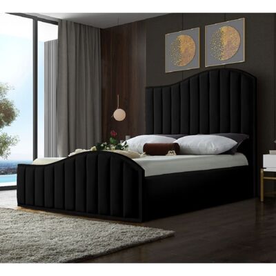 Magnifik Bed Super King Plush Velvet Black