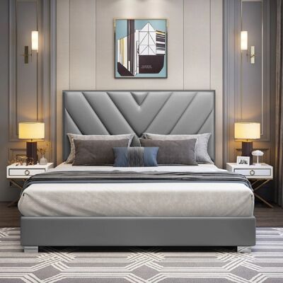 Deana Bed Single Plush Velvet Grey