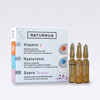 Pack ampollas vitamin c, hyaluronic y suero tensor (1 + 1 + 1)