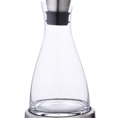Glass carafe with stainless steel cooling block 1l
