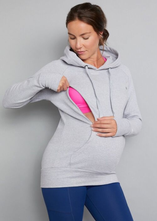 Cosy Nursing & Maternity Hoodie - Grey