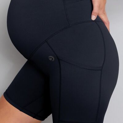 Maternity & Postnatal Cycle Shorts - Jet Black