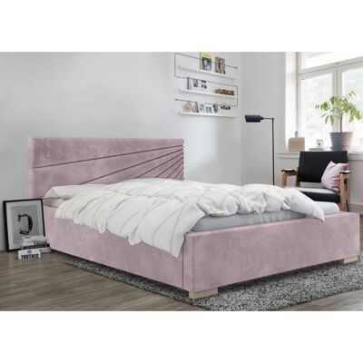 Fenna Bed Single Plush Velvet Pink