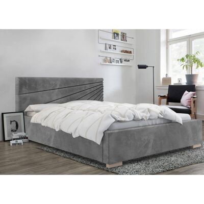 Fenna Bed Single Plush Velvet Grey