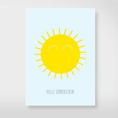 Postkarte "Hallo Sonnenschein"