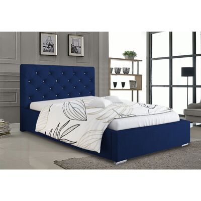 Hillary Bed Double Plush Velvet Blue