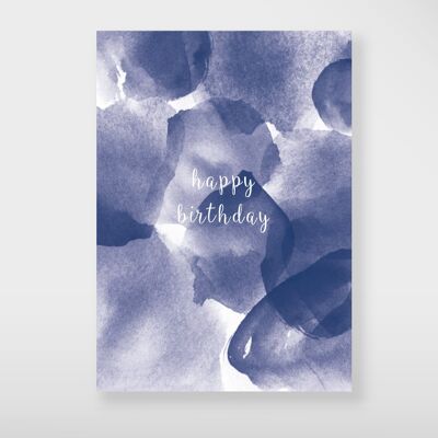 Postkarte "Happy Birthday Wasserfarbe"