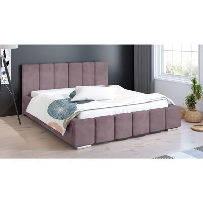 Lemela Bed Super King Plush Velvet Pink