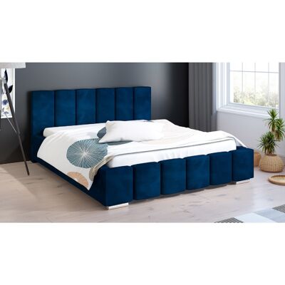 Lemela Bed Single Plush Velvet Blue