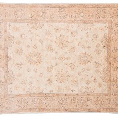 Afghan Chobi Ziegler 198x155 Handgeknüpft Teppich 160x200 Beige Orientalisch Kurzflor