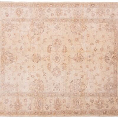Afghan Chobi Ziegler 198x154 tappeto annodato a mano 150x200 beige, orientale, pelo corto