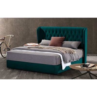 Mariappa Bed King Plush Velvet Green