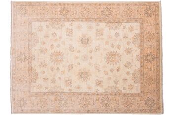 Tapis Afghan Chobi Ziegler 195x149 noué main 150x200 beige, oriental, poils courts 1