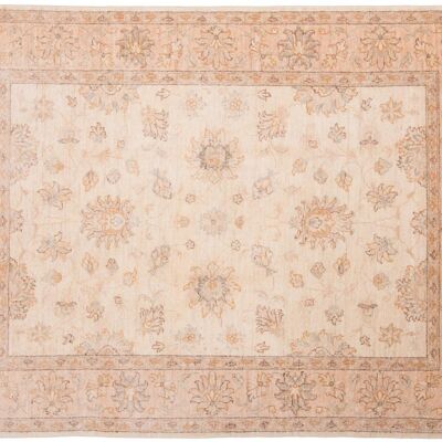 Afghan Chobi Ziegler 195x149 hand-knotted carpet 150x200 beige, oriental, short pile