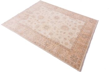 Tapis Afghan Chobi Ziegler 195x149 noué main 150x200 beige, oriental, poils courts 4