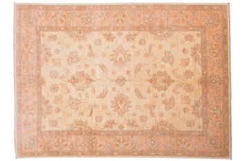 Tapis Afghan Chobi Ziegler 206x148 noué main 150x210 beige, oriental, poils courts 1