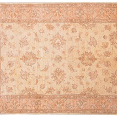 Afghan Chobi Ziegler 206x148 hand-knotted carpet 150x210 beige, oriental, short pile