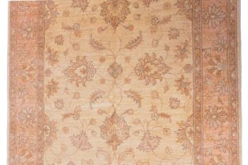 Tapis Afghan Chobi Ziegler 206x148 noué main 150x210 beige, oriental, poils courts 5