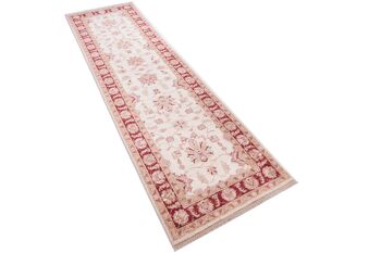 Tapis Afghan Chobi Ziegler 304x84 noué à la main 80x300 tapis de passage beige oriental 4