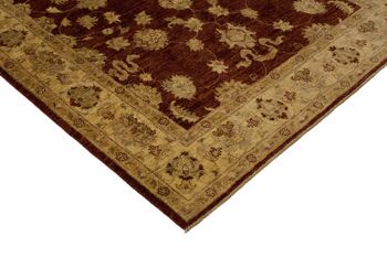 Tapis Afghan Chobi Ziegler 199x150 noué main 150x200 rouge oriental poil court 4