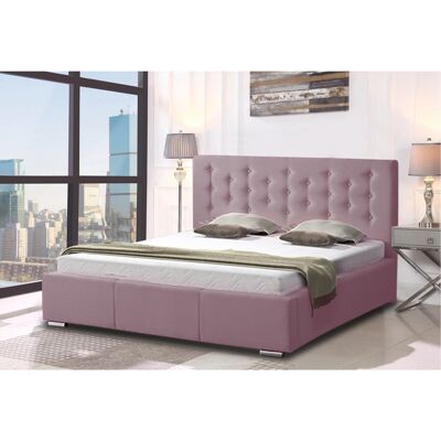 Pinia Bed Small Double Plush Velvet Pink