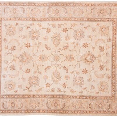 Afghan Chobi Ziegler 202x152 hand-knotted carpet 150x200 beige, oriental, short pile