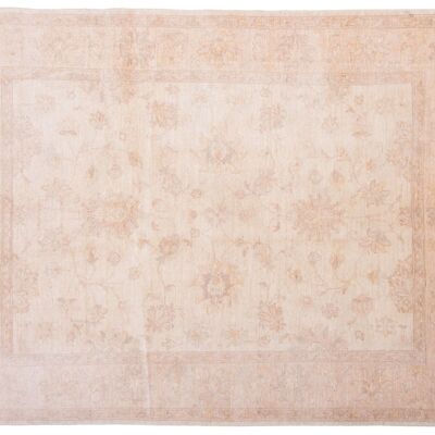 Afghan Chobi Ziegler 202x153 Handgeknüpft Teppich 150x200 Beige Orientalisch Kurzflor