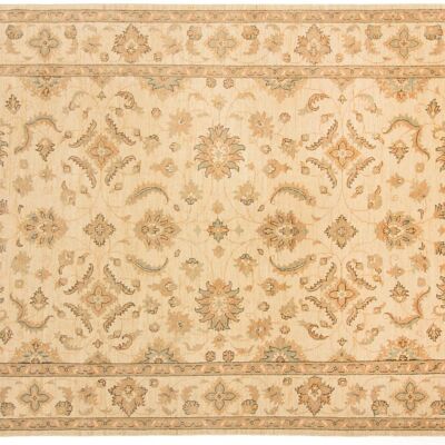 Afghan Chobi Ziegler 293x204 Handgeknüpft Teppich 200x290 Beige Orientalisch Kurzflor